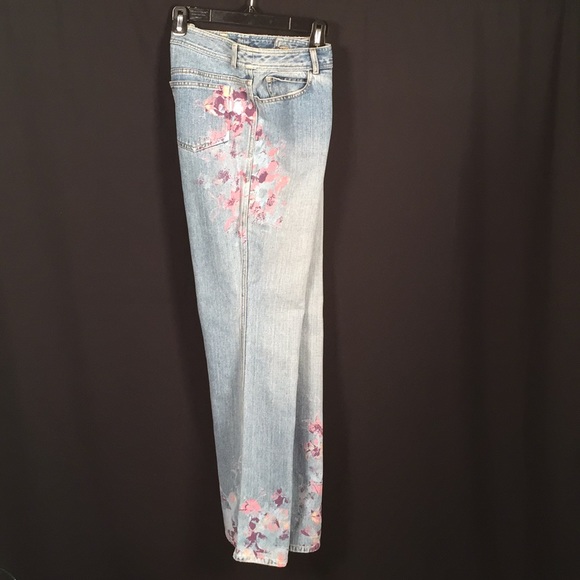 Dana Buchman Denim - Dana Buchman Blue Jeans Size 8 Hand Painted
